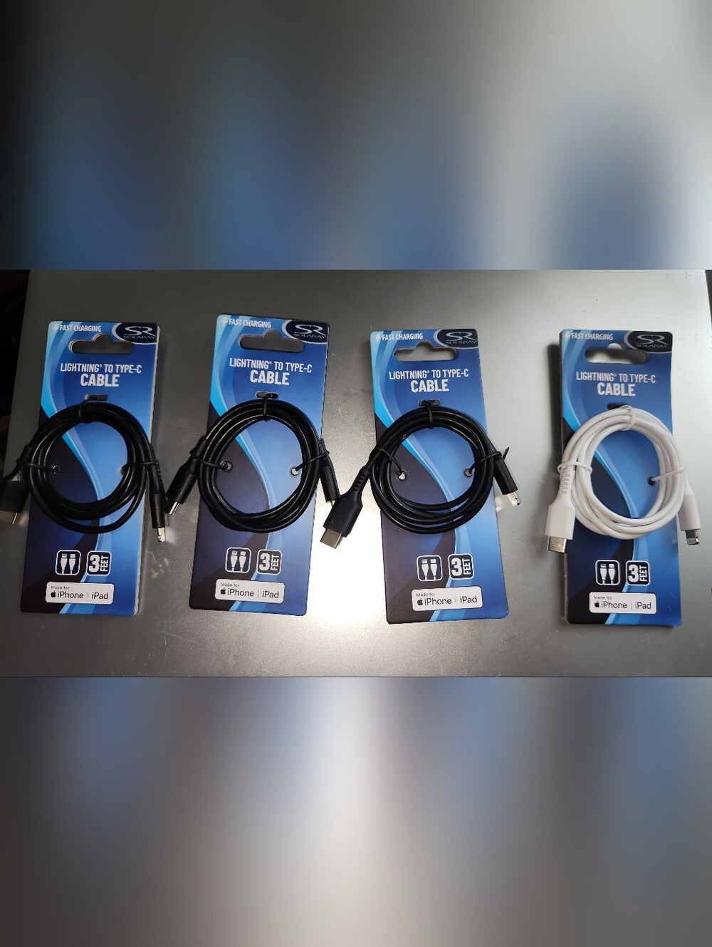 4 NEW Solaray 3FT iPhone Fast Charging Cables